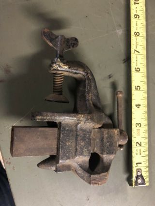 Antique small bench Anvil Vise Jeweler Blacksmith gunsmith clamp tool 1 1/2 Jaws 2
