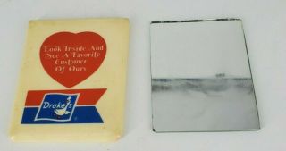 Vintage Drakes Cakes Pocket Mirror Collectible Promotional Item - Circa 70 - 80 