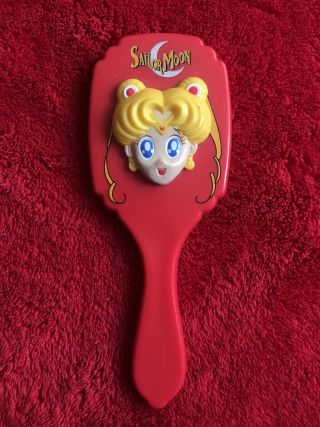Rare Small Handheld Sailor Moon 5 Inch Mirror,  From The 90s Red