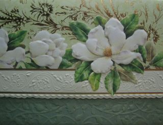 Carol Wilson Fine Arts Stationery 10 Blank Note Cards Envelopes Magnolia White