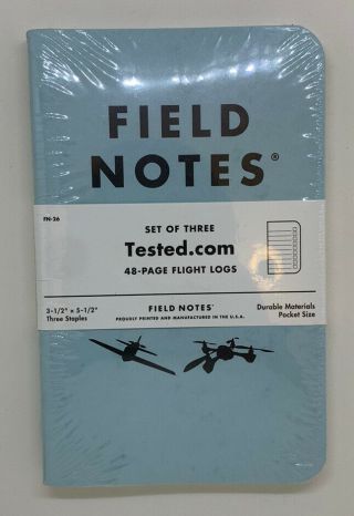 Field Notes.  Com Flight Logs (fn - 26) Memo Books (3 Pack)