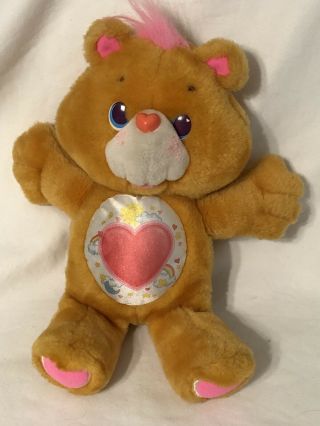 Vintage 1991 Tenderheart Care Bears Orange 13 In Plush Teddy Bear Stuffed Animal