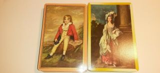 Vintage E.  E.  Fairchild & Arcco Playing Card Decks Old Art Backs Complete W/ Case
