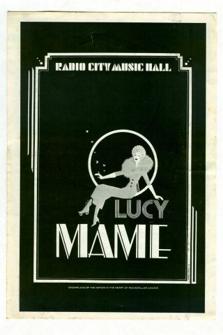 Vintage 1974 Radio City Program Lucille Ball In Mame Bea Arthur Robert Preston