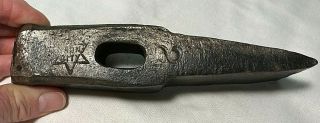 Vintage Iron City 2 Lb.  Straight Peen Blacksmith Hammer,  Stamped Logo,  No Handle