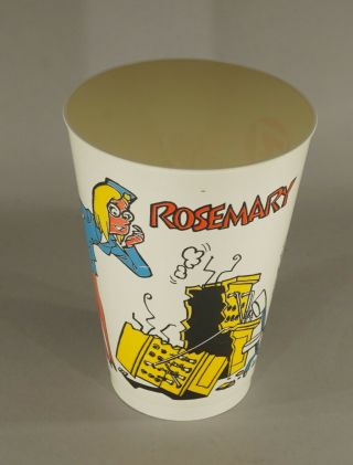 1976 Rosemary Hong Kong Phooey Hanna Barbera 5 " Plastic 7 - 11 Slurpee Cup