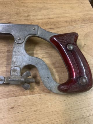 Rare Millers Falls Hack Saw No 46/USA,  5 Size Blade Red Handle 3