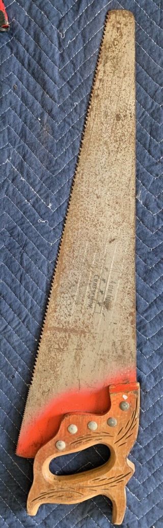 Vintage 4 - Star Feature Craftsman 26 ",  5 - 1/2 Tpi Hand Saw,  Wheat Pattern Handle