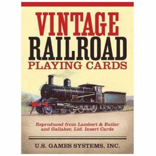 Vintage Railroad Card Game Single Deck Playing Cards