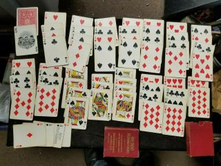 Vintage U.  S.  Playing Card Co.  Deck Of Playing Cards Complete W/ Box