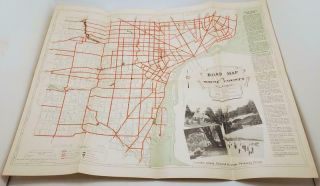 1938 Road Map Wayne County Michigan Scenes Along Edward Pines Parkway Drive Pics
