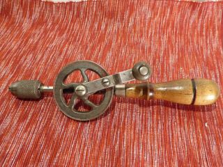 Vintage Millers Falls Co.  Egg Beater Style Hand Drill,  303,  Hollow Handle,  Usa