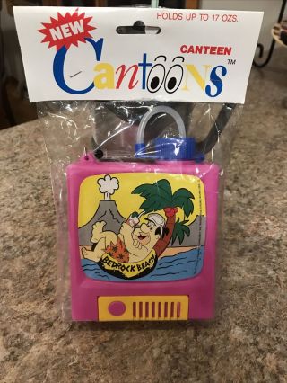 Vintage The Flintstones Cantoons Canteen Hanna - Barbera 1990 Rare
