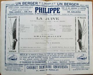 Opera de Marseille,  France 1927 - 1928 French Theatre Program - Many Advertisements 2