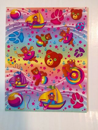 Vintage Lisa Frank Sticker Sheet S124 Lollipop Bears