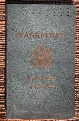 1969 Usa Expired Passport Couple Man & Wife