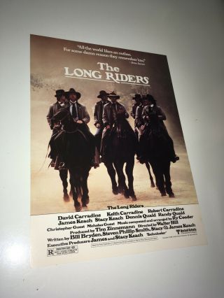 Long Riders Movie Screening Program Western Jesse James Younger Gang Cowboys