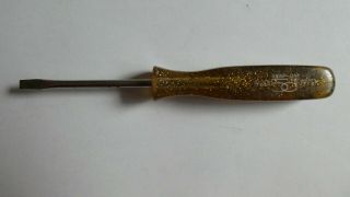 Vintage Snap - On Tools 50th Anniversary Gold Flake Handle Screwdriver 1920 - 1970