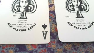 KEM Bridge Playing Cards 2 Decks Green Red Geometric 