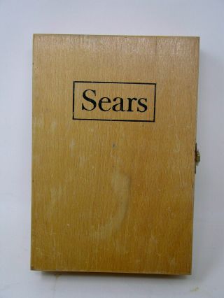 Vintage Sears Sheffield England Wood Chisel Carving Set of 4 Wood Case 2