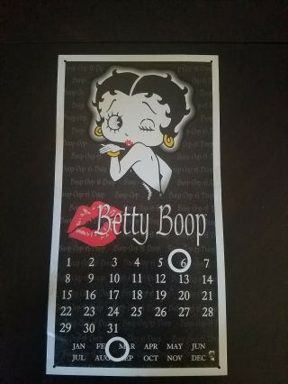 Betty Boop Calendar Steel Tin Sign Vintage Cartoo