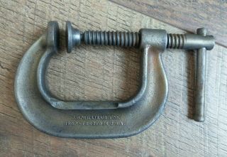 Vintage J.  H.  Williams & Co.  No.  402 Deep Throat C - Clamp Drop Forged In Usa
