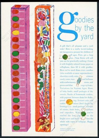 1960 Andy Warhol Colorful Candy Gift Box Art Vintage Print Article