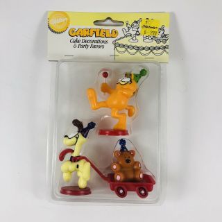 Garfield Vintage Wilton Cake Decoration Topper Set With Garfield Odie & Pooky