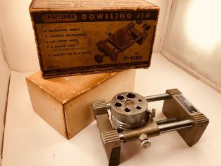 Vintage Craftsman Doweling Jig With Revolving Turret 9 - 4186 Box In2238