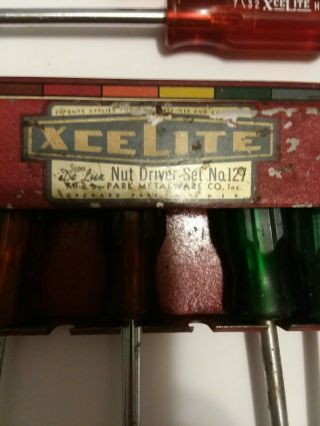 Vintage Xcelite nut driver set with rack 2