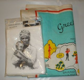 J.  Macdonald Henry Faces Of Jamaica 8 Notelets Envelopes And Jamaica Cloth Map