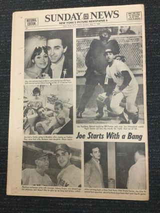 Joe Pepitone - Yankees - Baseball - Murray The K - 1966 York Daily News Newspaper