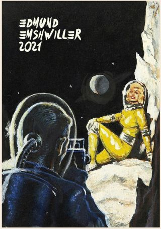 2021 Wall Calendar [12 Page A4] Scifi Space By Edmund Emshwiller Vintage M916