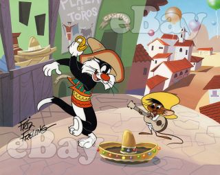 Rare Sylvester & Speedy Gonzales Cartoon Photo Warner Bros Friz Freleng
