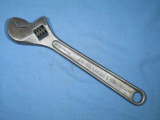Vintage J H Williams Usa 12 " Superjustable Adjustable Wrench Drop Forged Alloy B