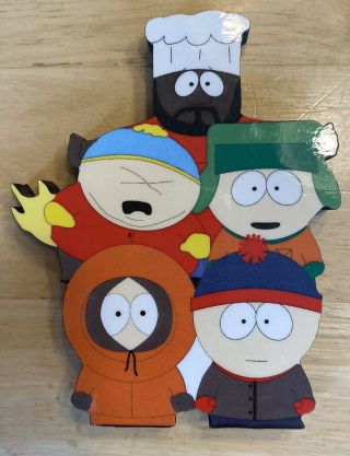 Vintage 1997 South Park Magnet : Cartman,  Kenny,  Stan,  Kyle,  Chef,  Kenny