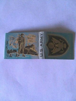 Vintage War Time " U.  S Army " Full Book Of Matches (rare)