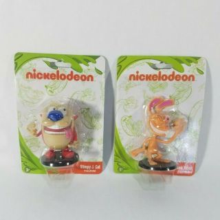 Ren Hoek And Stimpy J Cat Small 2 " Collectible Figures Nickelodeon