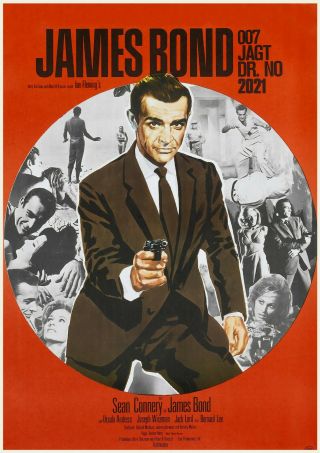 2021 Wall Calendar [12pg A4] James Bond 007 Dr No Vintage Movie Poster M3 - 1518