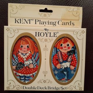 Raggedy Ann & Andy Kent Playing Cards - Hoyle 3451 - Double Deck Bridge Set