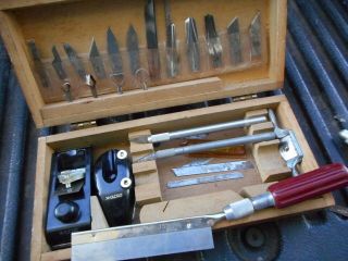 Vintage X - Acto Model Builders Wood Carving Tool Set With Planes And Saws