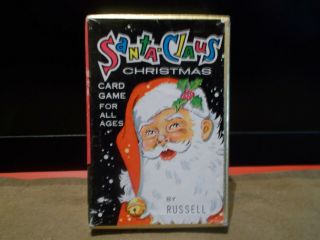 Vintage 1964 Santa Claus Card Game W/ Box By Russell - Rare Find