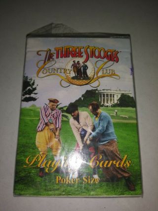 The Three Stooges Country Club Vintage Deck Of Poker Size Playing Cards Golf