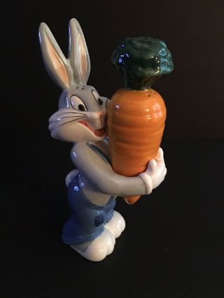 Vintage Bugs Bunny With Carrot Salt And Pepper Shakers Warner Bros Large