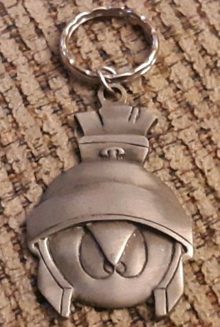 Vintage Rawcliff Pewter Looney Tunes Marvin The Martian (face) 1995 Vtg Keychain
