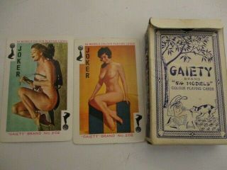 Vintage Gaiety 54 Models Pin - Up Girl Playing Cards Complete Deck