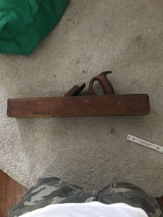 Vintage Antique Wood Wooden Block Plane 22” Old Tool Woodworking Rare