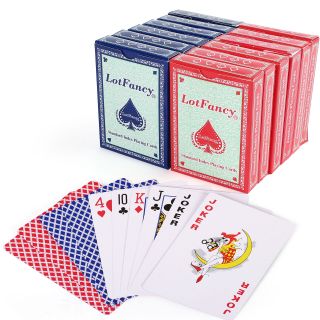 12 Deck Of Playing Cards Poker Size Card Magic Table Board Games 6 Red/ 6blue
