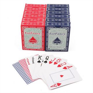 12 Deck of Playing Cards Poker Size Card Magic Table Board Games 6 RED/ 6BLUE 2