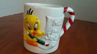 Looney Tunes Tweety Bird Mug Coffee Cup Milk For Santa Christmas Eve Cookies